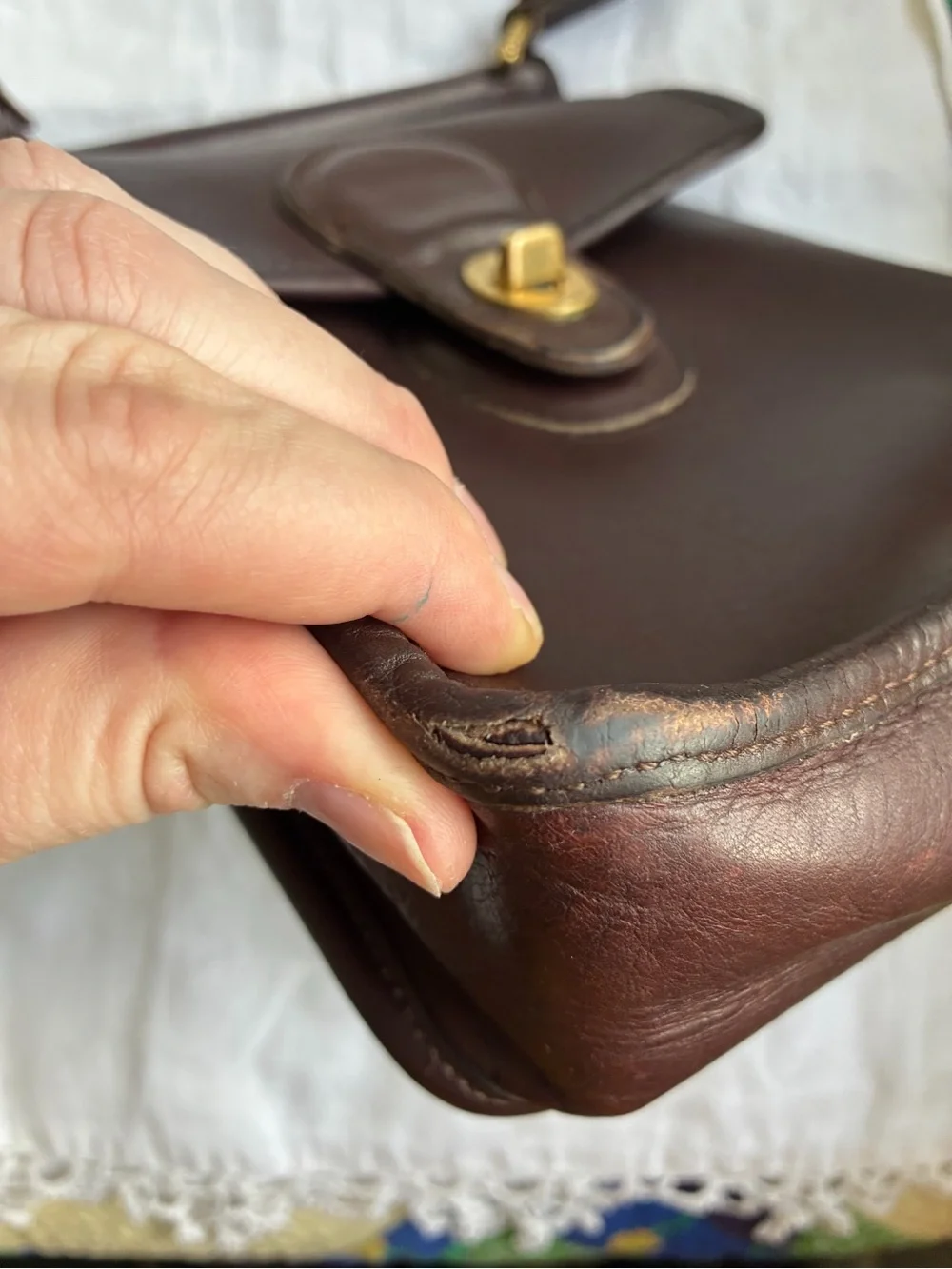 Vintage Coach Murphy bag mahogany